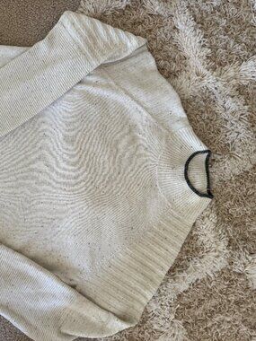 Smartwool Cream Edgewood Mock Neck Sweater (Women's M)